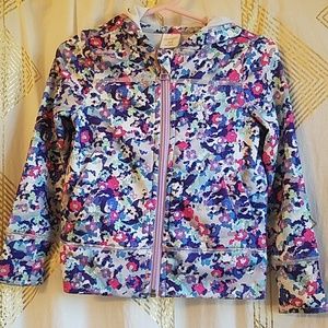 Stretchy floral zip up